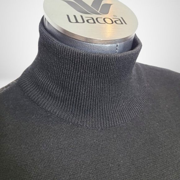 CLAUDE MONTANA STUNNING VINTAGE BLACK LONG SLEEVE TURTLENECK GOWN / DRESS - Picture 7 of 15